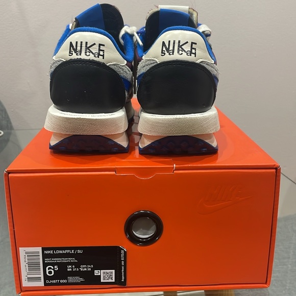 Nike Sacai LD Waffle Maroon/ Team Royal - Picture 2 of 8